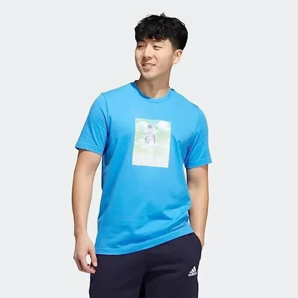 Adidas T-Shirt Men's LT Pulse Blue Boost Rocket Short Sleeve New